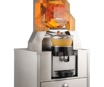 0208 AUTOMATIC ORANGE JUICER WITH COOLER SYSTEM AND STAND
