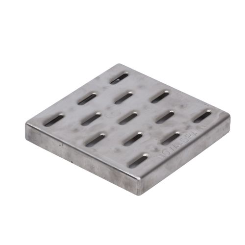 NOVA STAINLESS STEEL FLOOR STRAINER WITH BOTTOM OUTLET 210x210 mm DN 70 PVC OUTLET