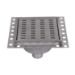 Stainless Steel Floor Strainer With Bottom Outlet 300x300 mm DN 50 WITH PVC OUTLET