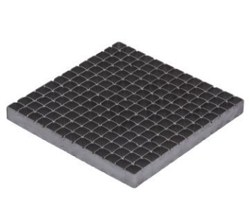 Stainless Steel Floor Strainer Bottom Outlet 300x300 mm DN 75 PVC OUTLET Nova Stainless