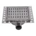 Stainless Steel Floor Strainer Horizontal Outlet 300x300 mm DN 50 PVC OUTLET Nova Stainless